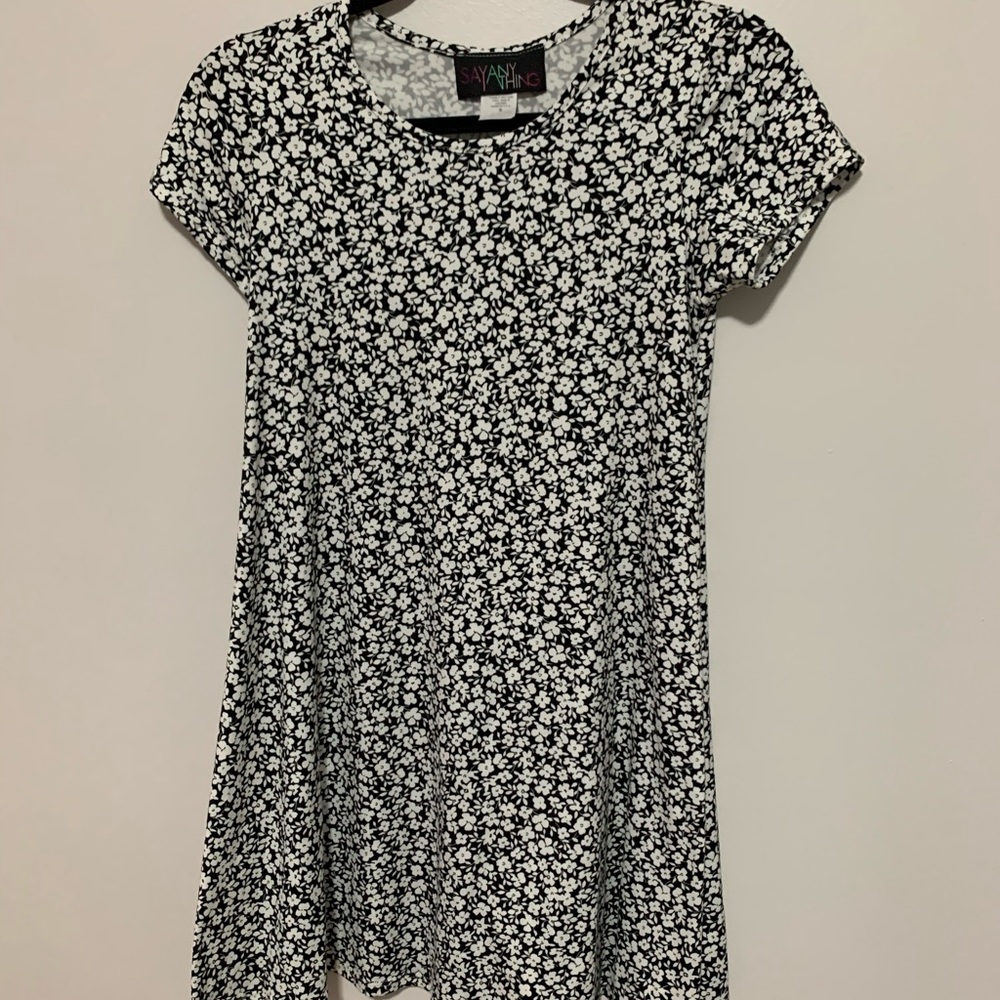 Black Dress with White Flowers
